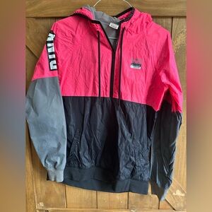 Pink and Black Windbreaker Jacket